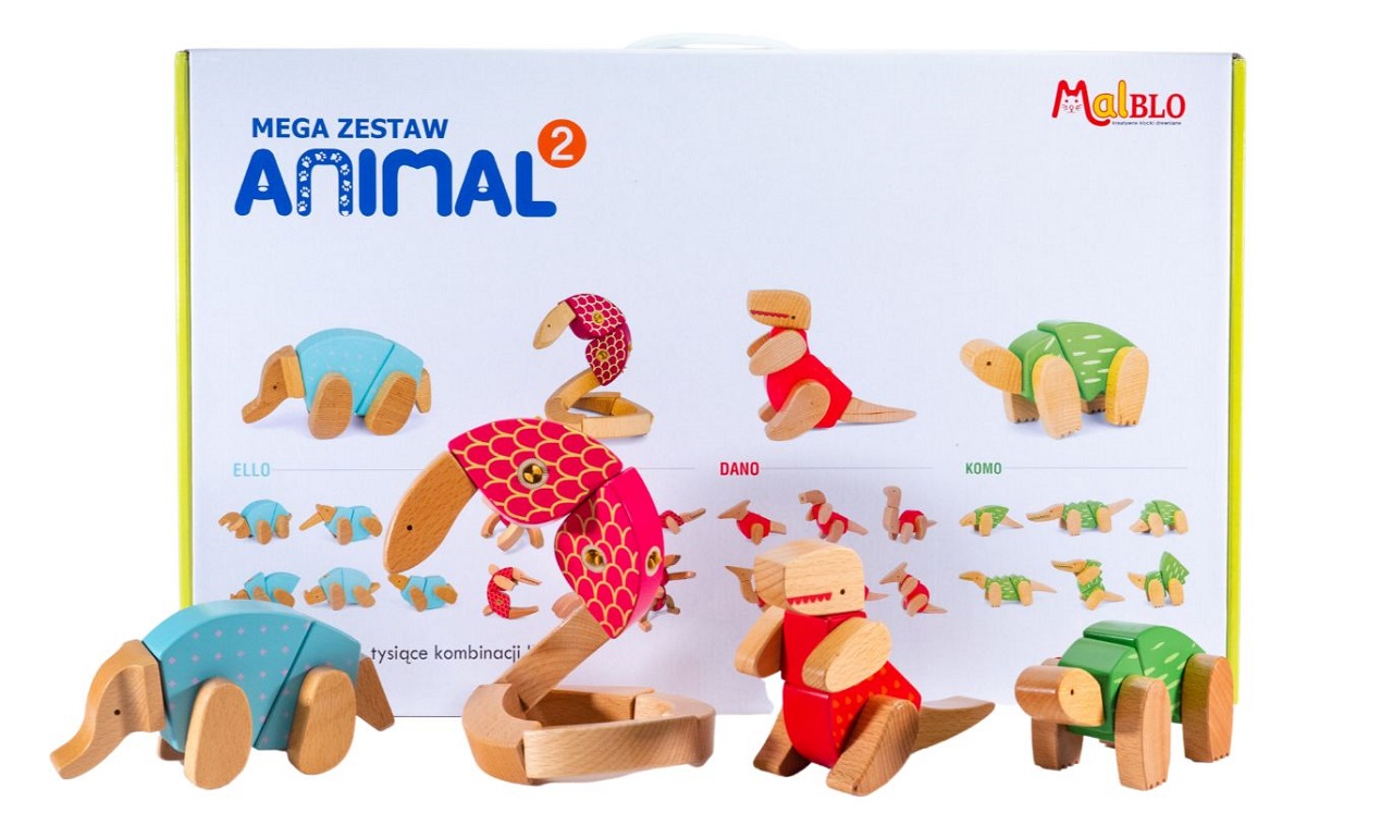 MalBlo ECO Animal2 9 biale tlo Animal2 mega zestaw
